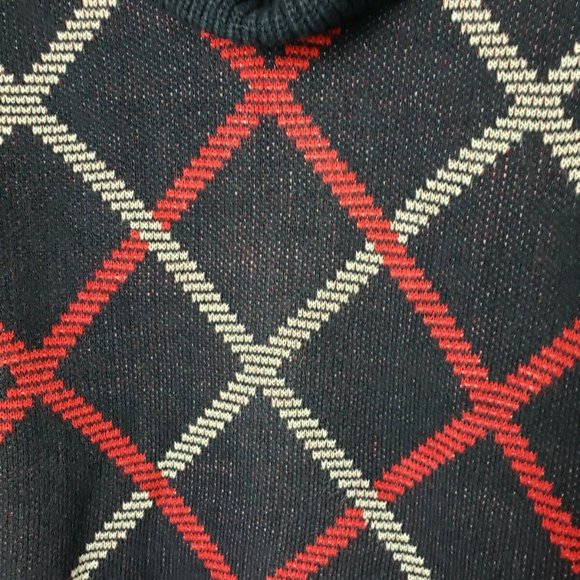 Tommy Hilfiger Diagonal Plaid Cowl-Neck Sweater S - Picture 4 of 7